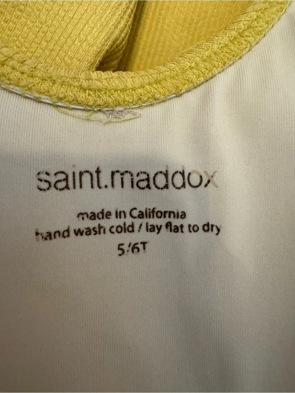 Girls' Sunny Yellow Ribbed One-Piece Bodysuit